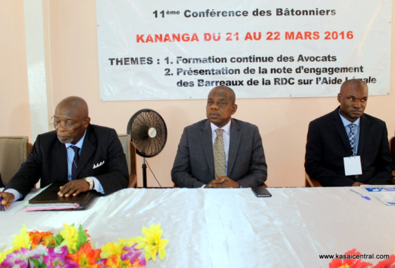 Kananga abrite la 11e Conférence des Bâtonniers de la RD Congo